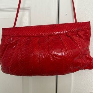 Red shoulder bag